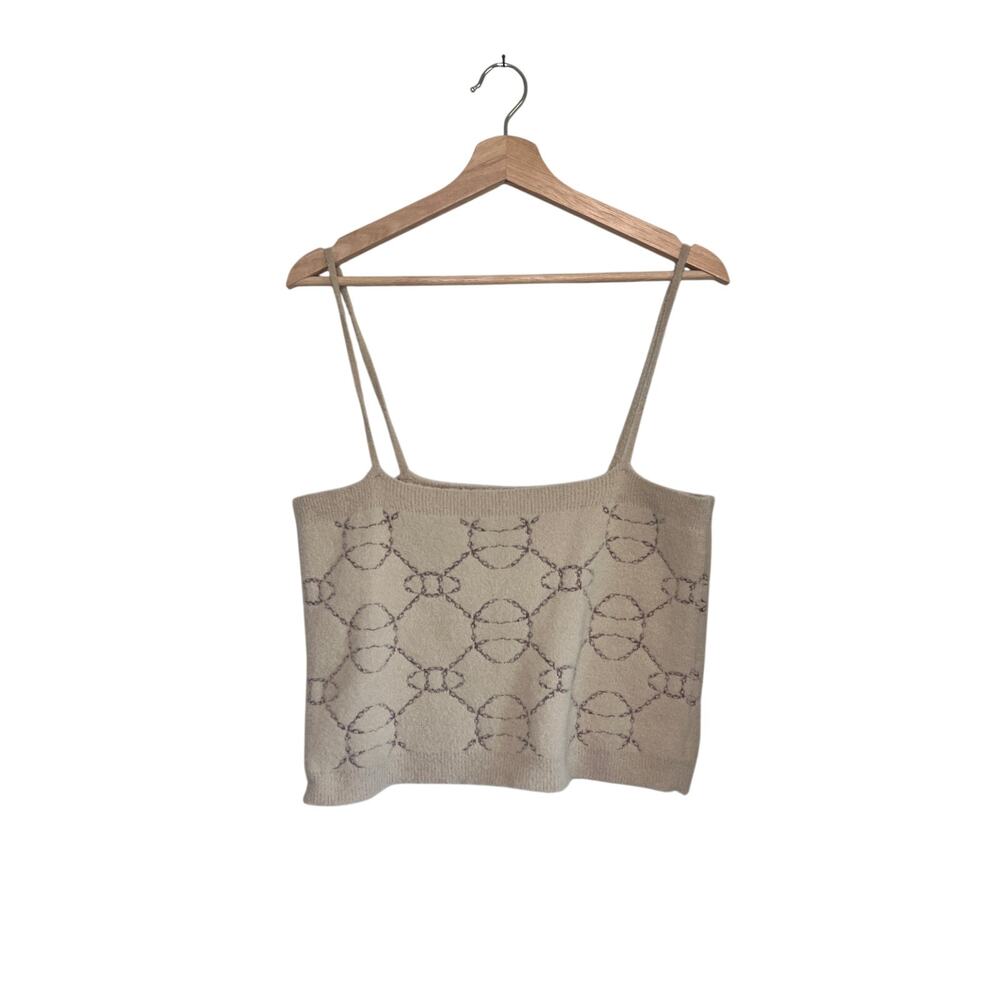 Soft MNG Beige Sweater Crop Top Size XL